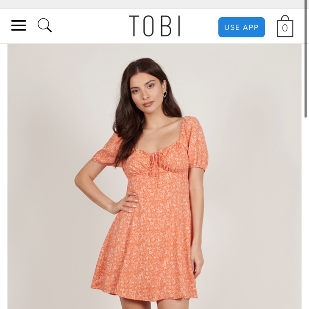Lush orange flowy beach dress from tobi